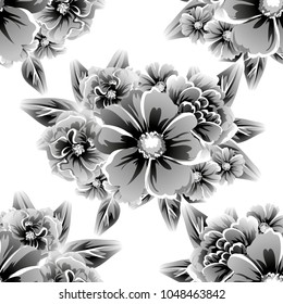 Abstract elegance seamless pattern with floral background