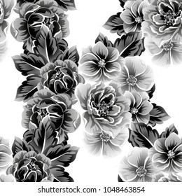 Abstract elegance seamless pattern with floral background