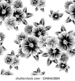 Abstract elegance seamless pattern with floral background