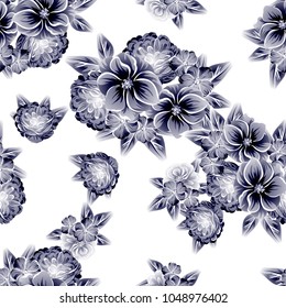 Abstract elegance seamless pattern with floral background