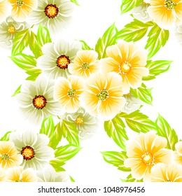 Abstract elegance seamless pattern with floral background