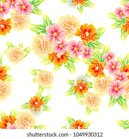 Abstract elegance seamless pattern with floral background