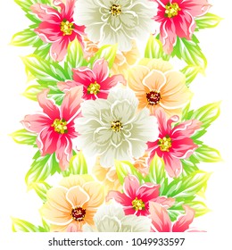 Abstract elegance seamless pattern with floral background