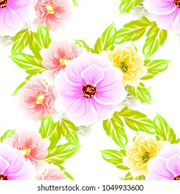 Abstract elegance seamless pattern with floral background
