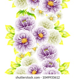 Abstract elegance seamless pattern with floral background