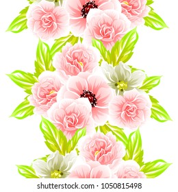 Abstract elegance seamless pattern with floral background