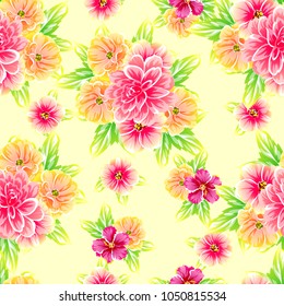 Abstract elegance seamless pattern with floral background