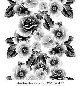 Abstract elegance seamless pattern with floral background