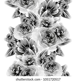 Abstract elegance seamless pattern with floral background