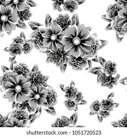 Abstract elegance seamless pattern with floral background