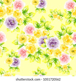 Abstract elegance seamless pattern with floral background