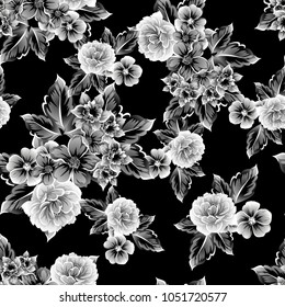 Abstract elegance seamless pattern with floral background