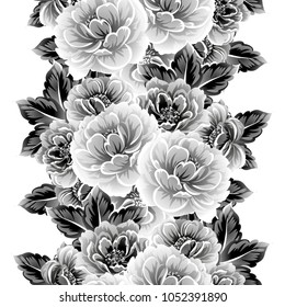 Abstract elegance seamless pattern with floral background