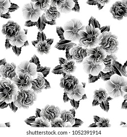 Abstract elegance seamless pattern with floral background