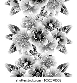Abstract elegance seamless pattern with floral background