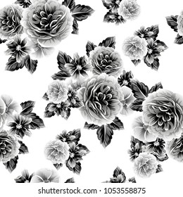 Abstract elegance seamless pattern with floral background