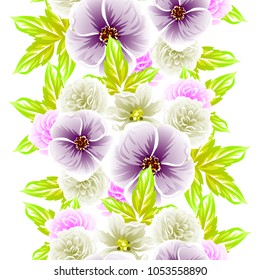 Abstract elegance seamless pattern with floral background