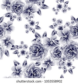 Abstract elegance seamless pattern with floral background