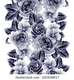 Abstract elegance seamless pattern with floral background