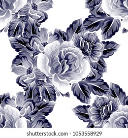 Abstract elegance seamless pattern with floral background