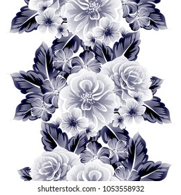Abstract elegance seamless pattern with floral background
