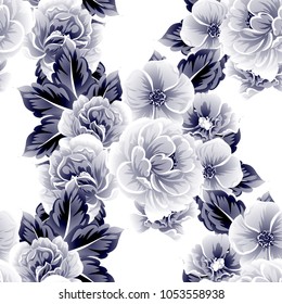 Abstract elegance seamless pattern with floral background