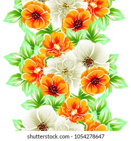 Abstract elegance seamless pattern with floral background