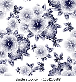 Abstract elegance seamless pattern with floral background