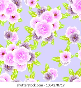 Abstract elegance seamless pattern with floral background