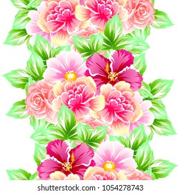 Abstract elegance seamless pattern with floral background