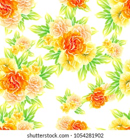 Abstract elegance seamless pattern with floral background