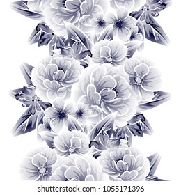 Abstract elegance seamless pattern with floral background