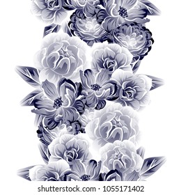 Abstract elegance seamless pattern with floral background