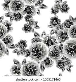 Abstract elegance seamless pattern with floral background