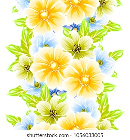 Abstract elegance seamless pattern with floral background