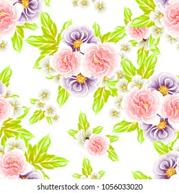 Abstract elegance seamless pattern with floral background