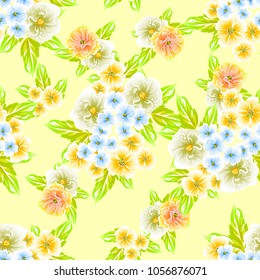 Abstract elegance seamless pattern with floral background