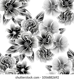 Abstract elegance seamless pattern with floral background