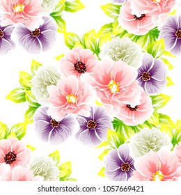 Abstract elegance seamless pattern with floral background