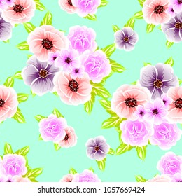 Abstract elegance seamless pattern with floral background