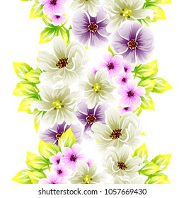 Abstract elegance seamless pattern with floral background