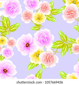 Abstract elegance seamless pattern with floral background