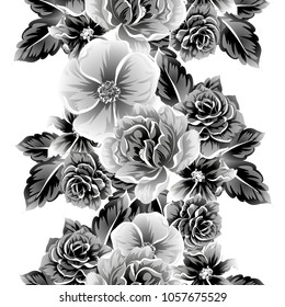 Abstract elegance seamless pattern with floral background