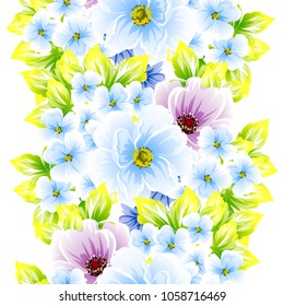 Abstract elegance seamless pattern with floral background