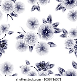Abstract elegance seamless pattern with floral background