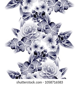 Abstract elegance seamless pattern with floral background