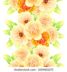 Abstract elegance seamless pattern with floral background