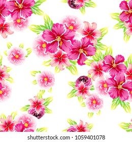 Abstract elegance seamless pattern with floral background