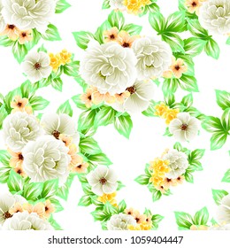 Abstract elegance seamless pattern with floral background