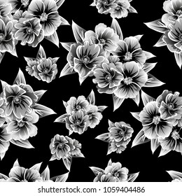 Abstract elegance seamless pattern with floral background